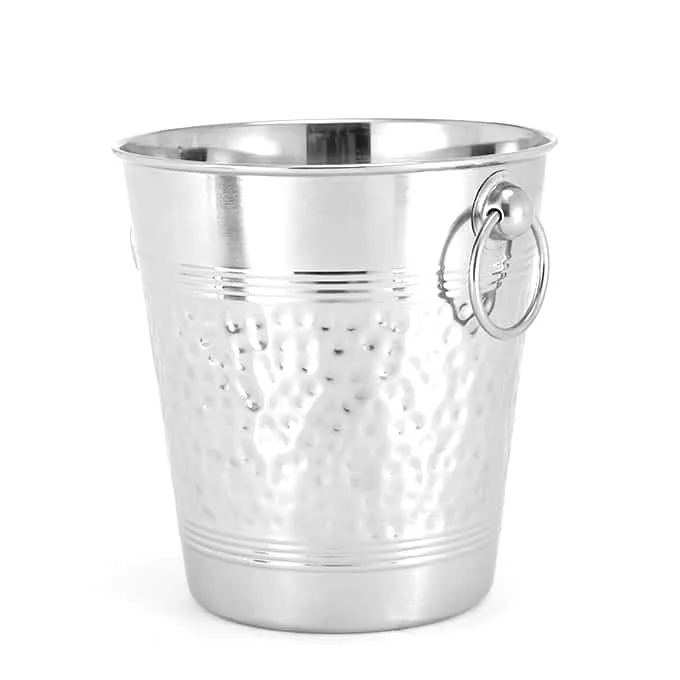 American Metalcraft hammered stainless steel Champagne bucket