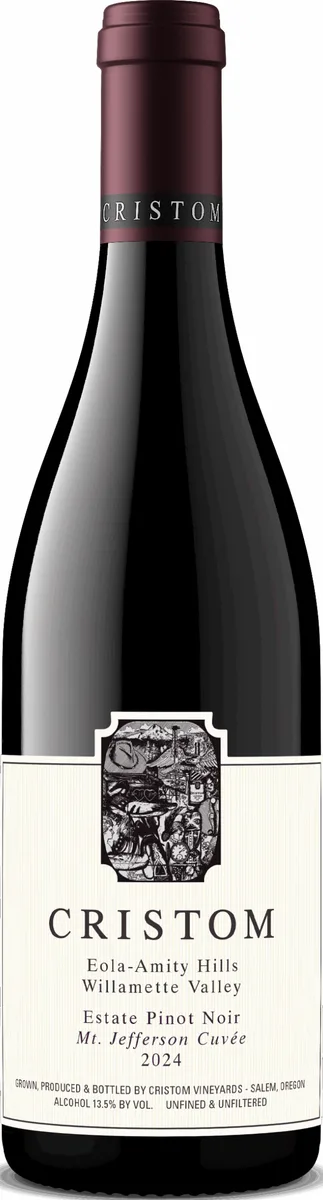 Bottle of Cristom Mt. Jefferson Cuvée Pinot Noir