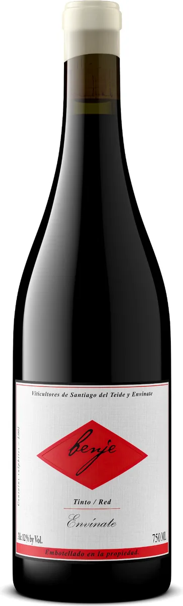 Bottle of Envínate Benje Tinto with its red diamond label