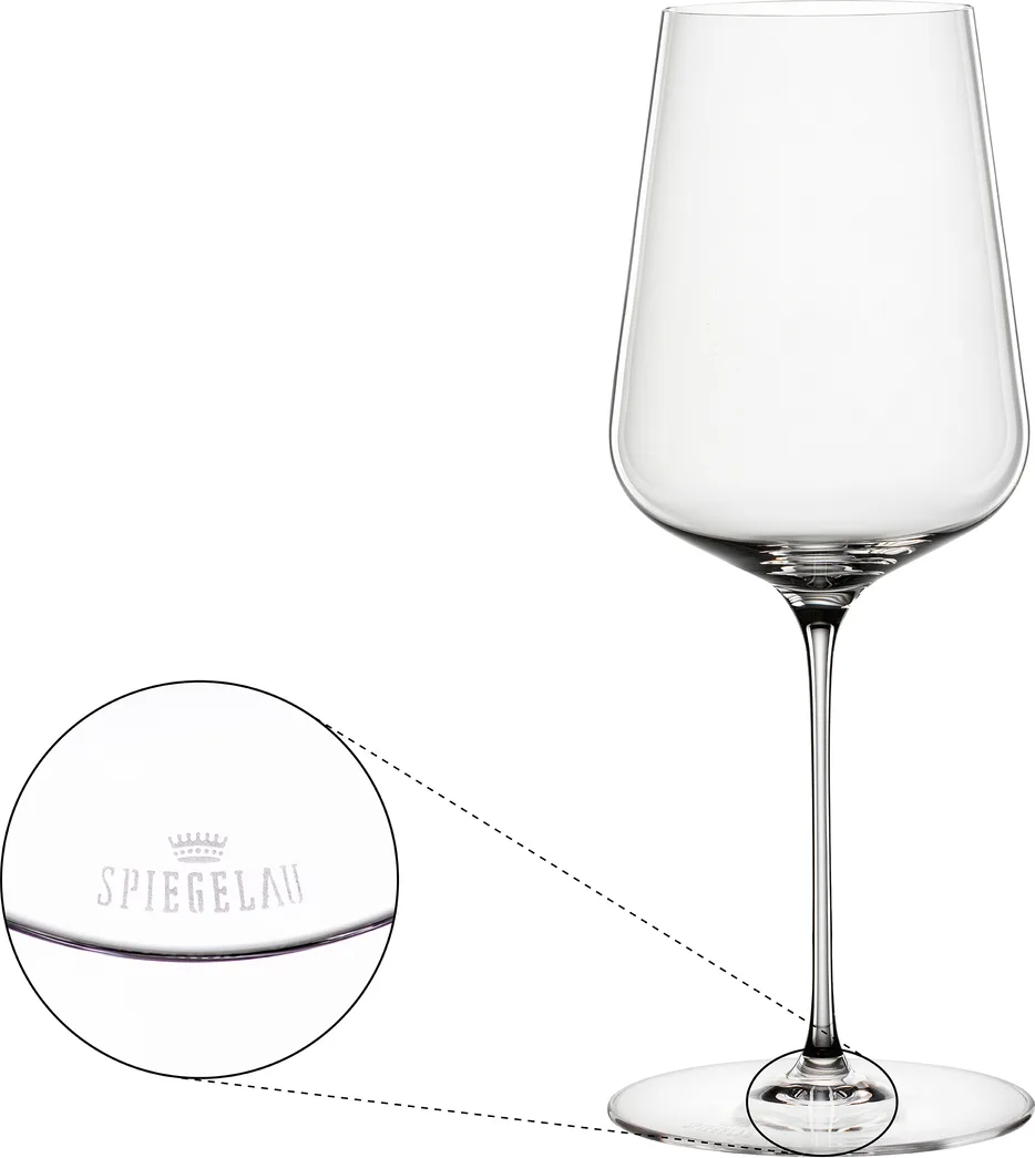 Spiegelau Definition Universal wine glass, pair, detail: etched base logo